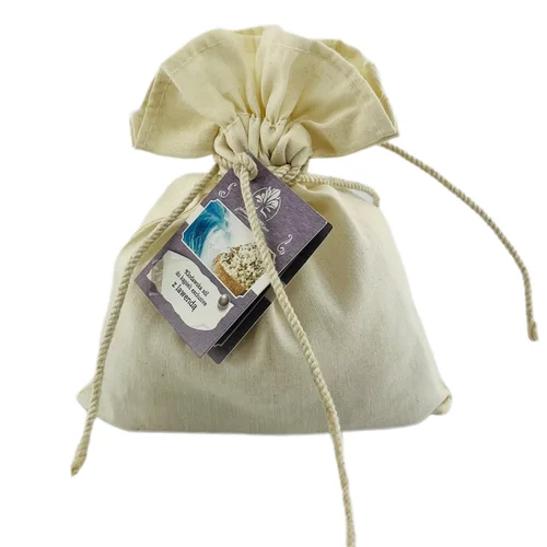 Kłodawska sól do kąpieli z lawendą w bawełnianym woreczku 500g